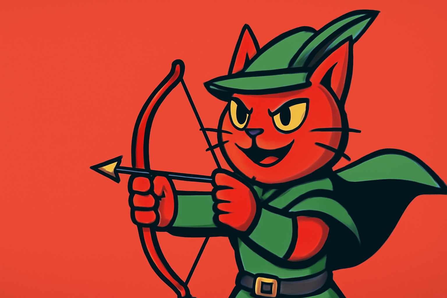 Red Cat archer artwork